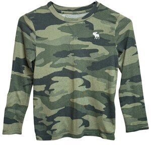 Abercrombie Kids Camo Long Sleeve Shirt Kids Size 7/8 Polyester Blend